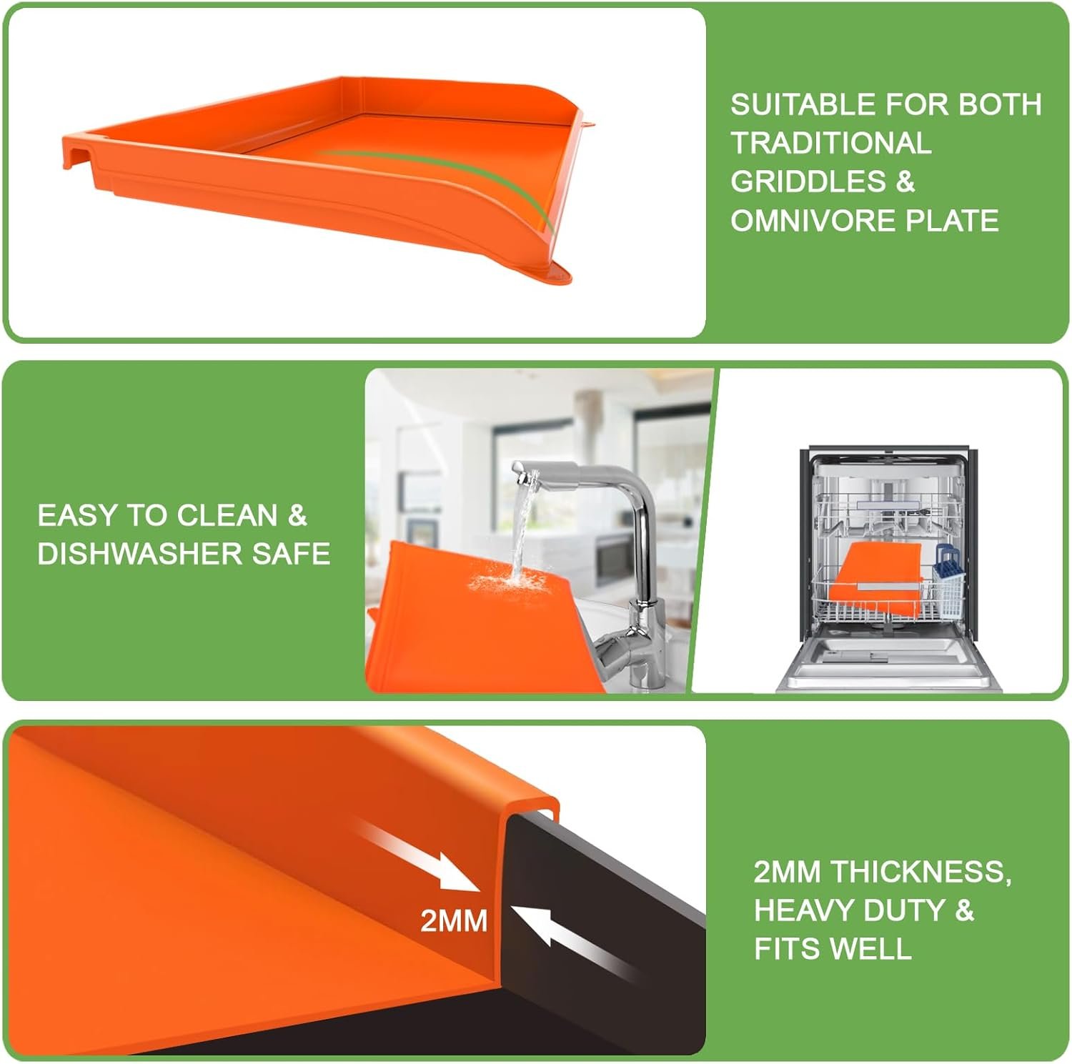 22" Silicone Griddle Cover for 22 Inch Blackstone Griddle Accessories, Fit for Omnivore Griddle Plate Full Wrap-Around Heavy Duty Food Grade Silicone Grill Mat, Protect from Dirt & Rust - Image 4