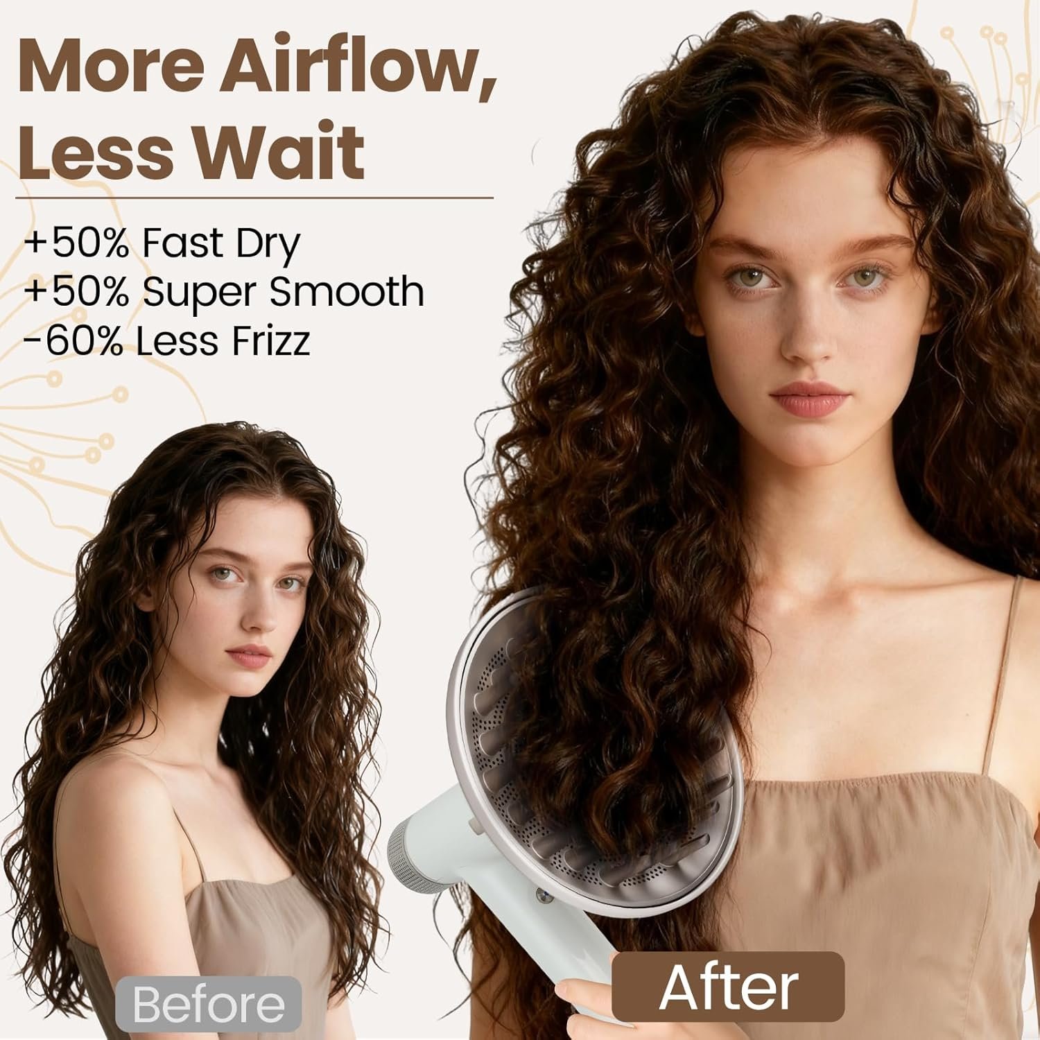 AFDD Large Hair Dryer Diffuser Attachment for Shark SpeedStyle, for Shark Speed Style Pro/Pro Flex Hair Dryer, Upgraded Bigger Diffuser for Fast Drying Curl Definition Wavy Curly Coily Hair - Image 4