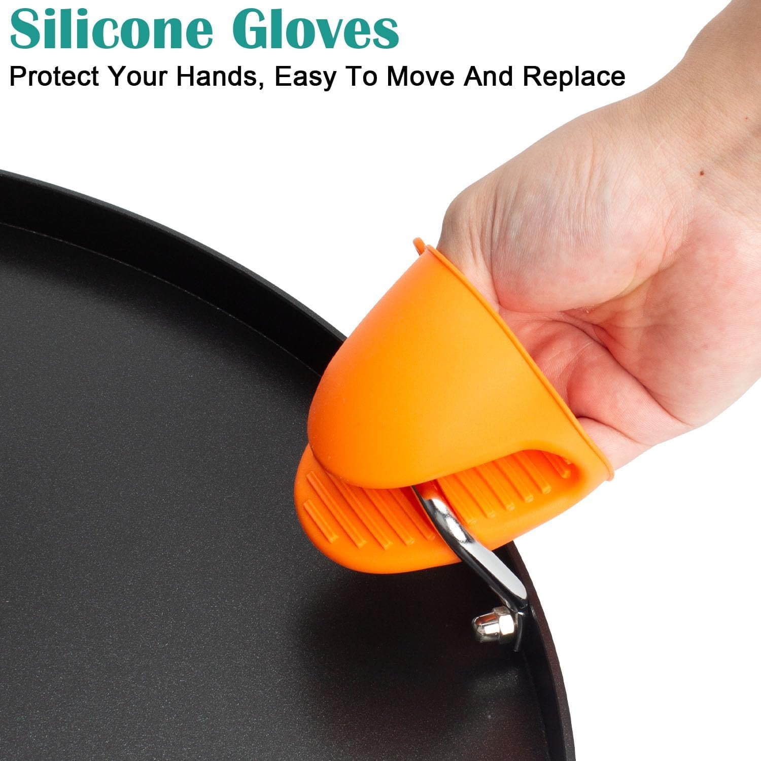 Full Size Griddle Inserts for Weber 22" Charcoal Grills, Flat Top Griddle for Weber 22" Original Kettle, Master-Touch and Performer Deluxe Charcoal Grill, Compatible Other 22 inch Round Grills - Image 3