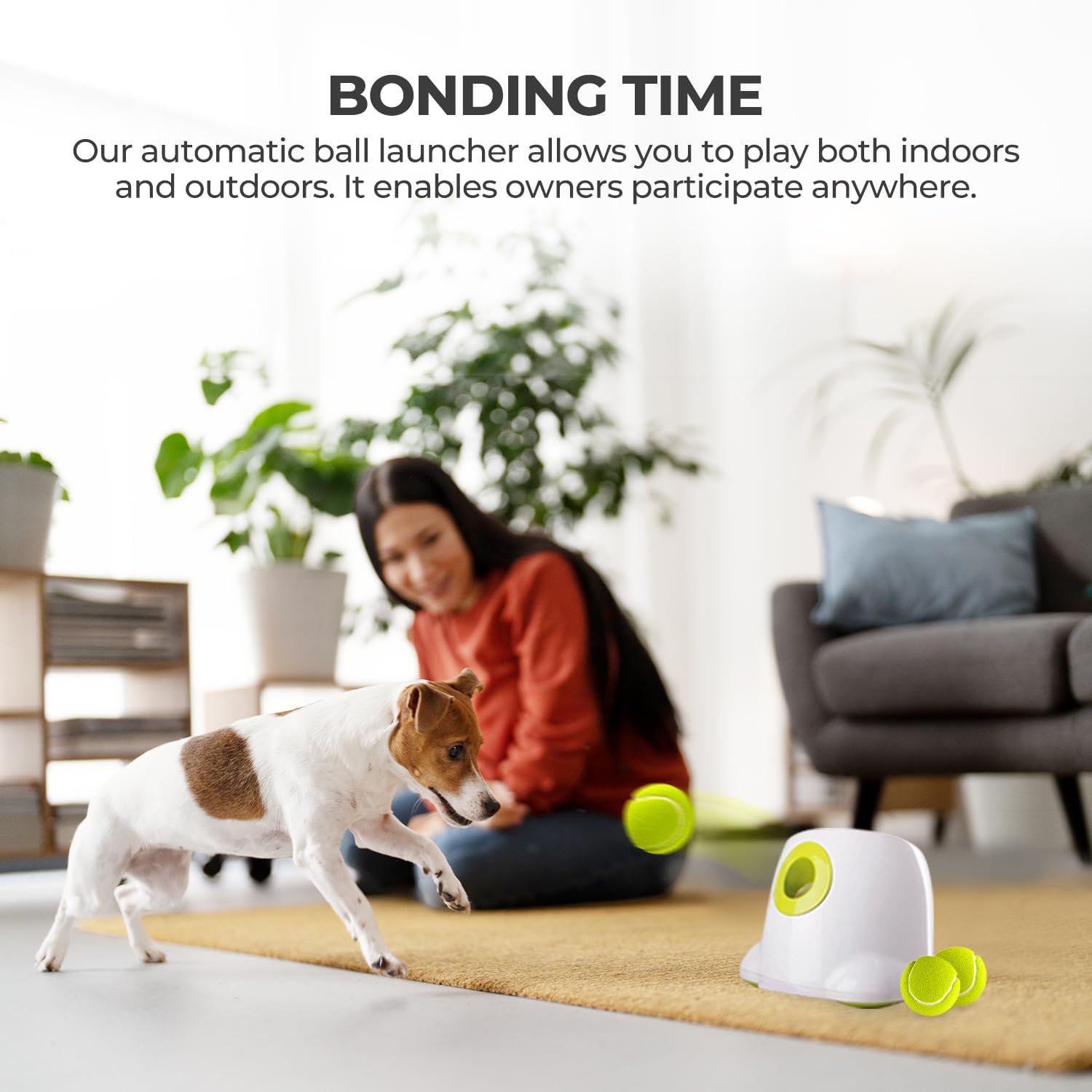 ALL FOR PAWS Original Dog Automatic Ball Launcher for Small and Medium Dogs, Interactive Dog Tennis Ball Throwing Machine, Enrichment Mental Stimulation Toys, Reduce Boredom & Stress - Image 6