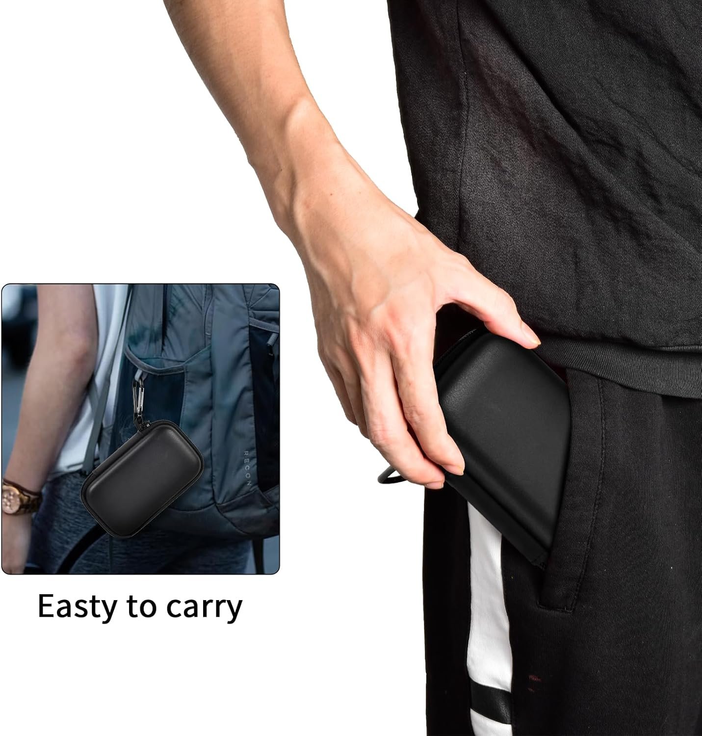 Case Compatible with SanDisk 1TB 2TB 4TB 500GB 8TB for SanDisk Extreme PRO Portable SSD External Hard Drive, Memory Card SD SDXC SDHC Card Storage Holder Organizer (Box Only) Black - Image 5