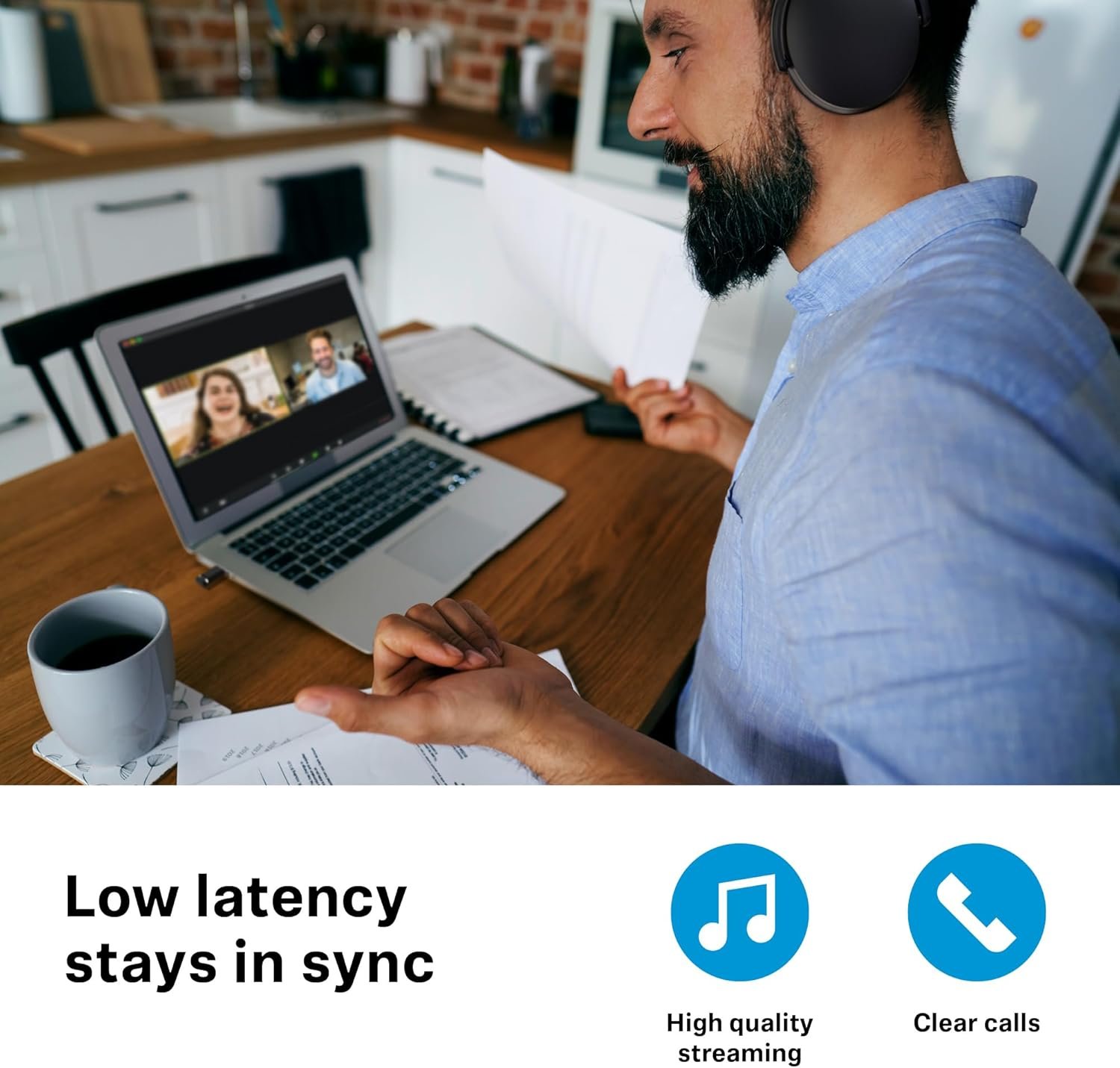 Sennheiser ACCENTUM Wireless Bluetooth Headphones - 50-Hour Battery Life, Audio, Hybrid Noise Cancelling (ANC), All-Day Comfort and Clear Voice Pick-up for Calls, Black/Copper - Image 6