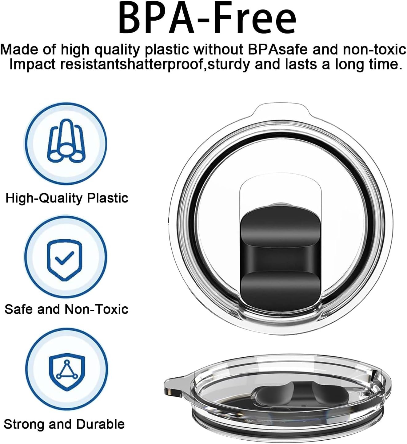 Yeti Replacement Lids - Magnetic Slider for 20 oz, 16 oz, 10 oz & 24 oz - Fits Ozark Trail, Rtic Tumbler & Mugs - Image 2