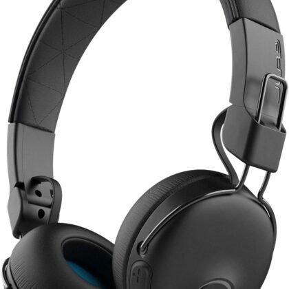 JLab Studio ANC On-Ear Wireless Headphones, Black, 34+ Hour Bluetooth 5 Playtime, 28+ Hour with Active Noise Cancellation, EQ3 Custom Sound, Ultra-Plush Faux Leather & Cloud Foam Cushions