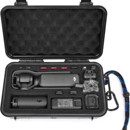 Lekufee Travel Waterproof Hard Case Compatible with DJI Osmo Pocket 3/Creator Combo/Power Expansion Combo/DJI Pocket 3 Video Camera/Vlogging Camera and Accessories(Case & Bag Only)