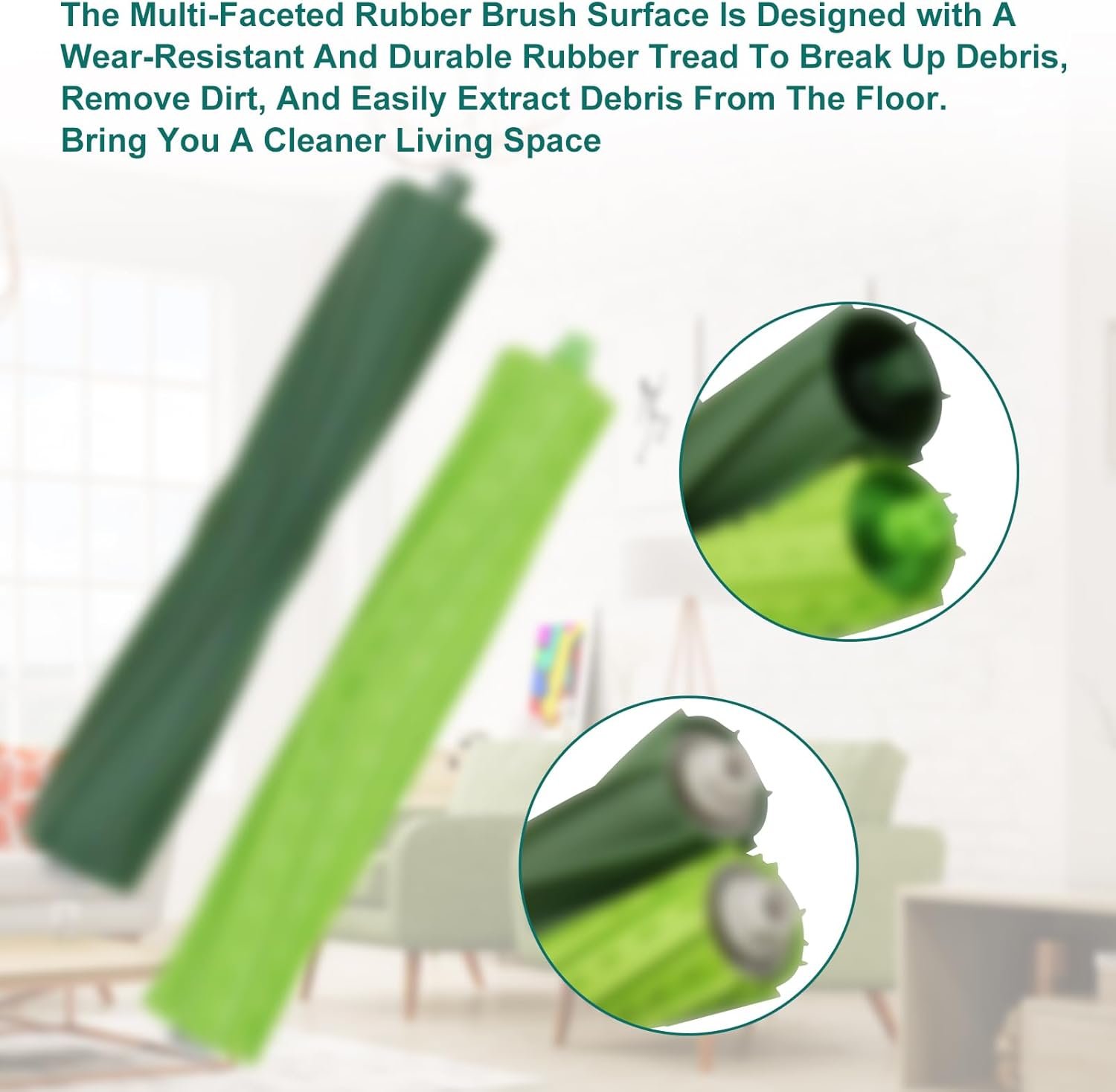 24 Pack Replacement Parts Compatible with iRobot Roomba Combo j7+/Plus Robot Vacuum Cleaner, 2 sets of multi-surface rubber roller brush 6 filters 6 side brushes 6 vacuum bags 4 Mopping Pad - Image 2