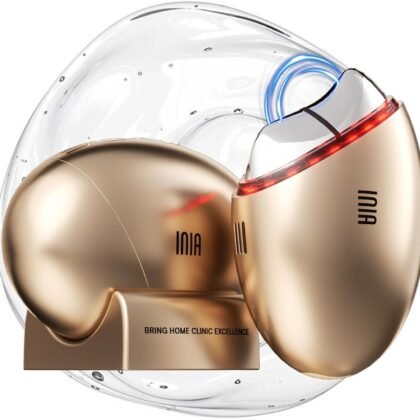 INIA 7-in-1 Red Light Therapy for Face and Neck Gua Sha Facial Massager Tool Device with Thermal and Cryo Mode for Puffiness & Firming Skincare Tool