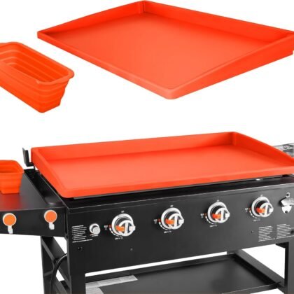 36 Inch Silicone Griddle Mat For Blackstone, Comes With Oil Cup Liner, WYZJC Upgraded Full-Cover Protective BBQ Grill, All Season Cooking Protective Cover, Reusable Heavy Duty Food Grade Silicone Mat.