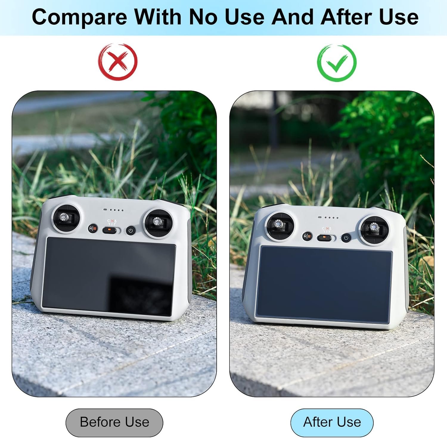 Skyreat Anti-Glare Matte Screen Protector For DJI Mini 5 Pro/Mini 4 Pro/Mini 3 / Air 3s Drone Accessories with DJI RC/RC 2 Remote Controller (2 Pack) - Image 3