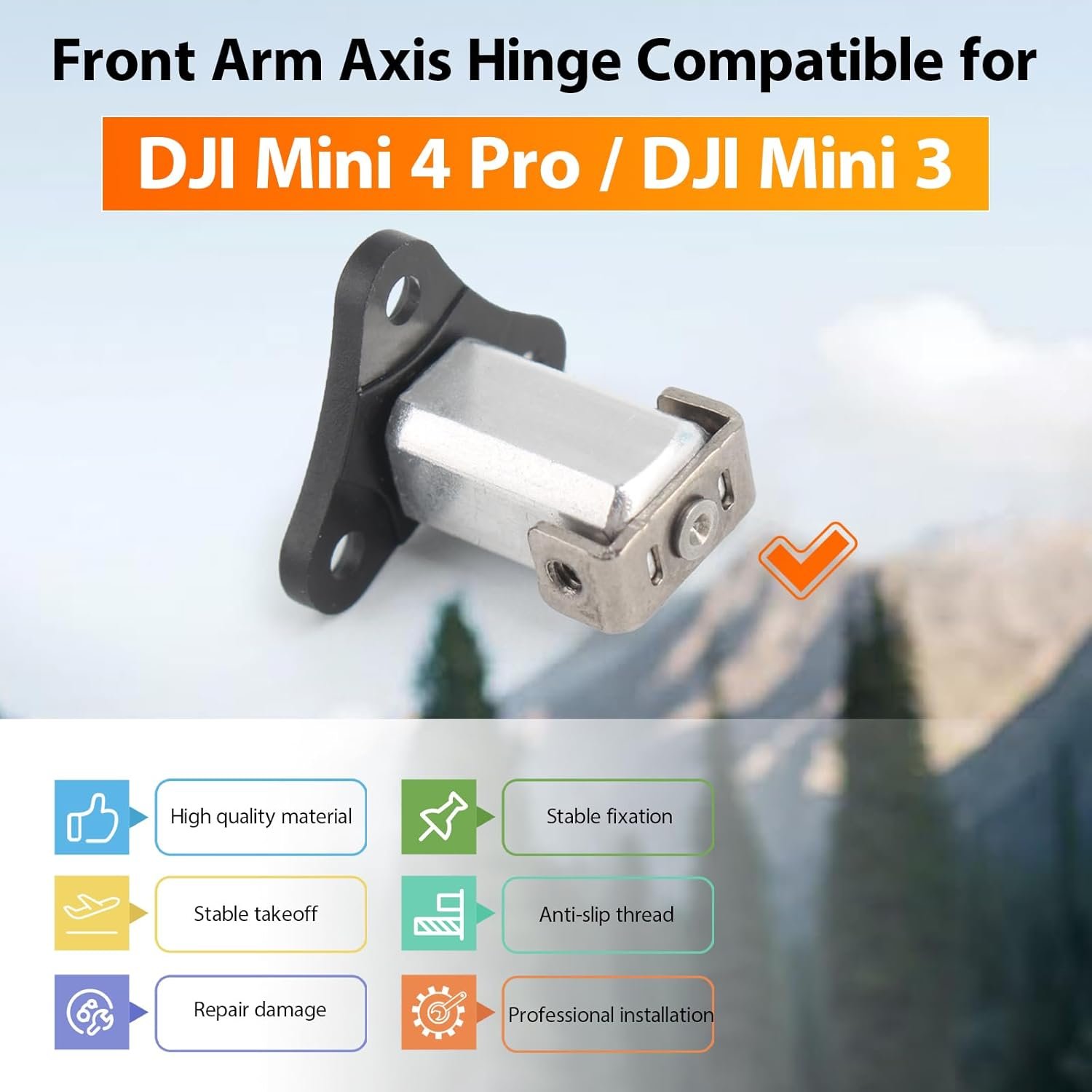 Front Arm Axis Replacement for DJI mini 4 pro/Mini 3 Front Arm Hinges Arm Shaft for DJI mini 4 Pro Drone Accessories Parts with Repair Tools - Image 4