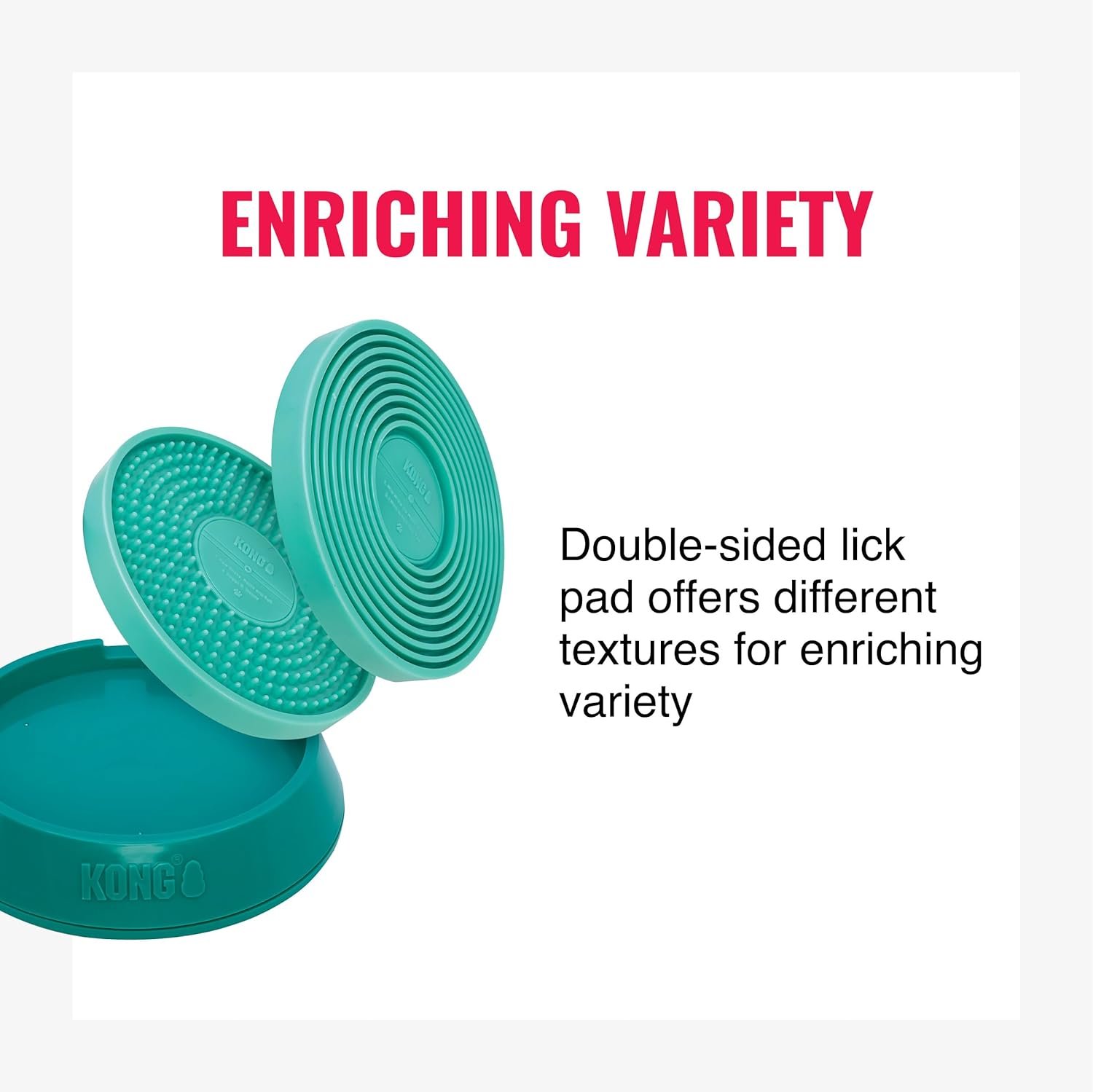 KONG Licks Spinz Rotating Textured Food Pad with Non-Skid Base (Large) - Image 4