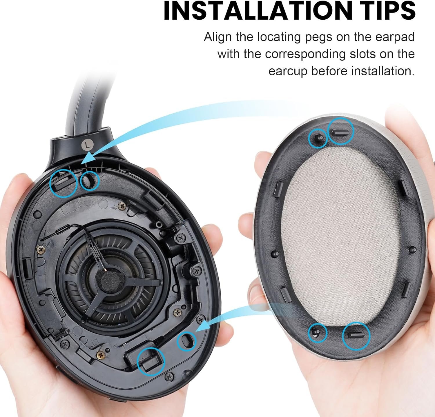 PhantAccy Replacement Ear Pads Cushions for Sony WH-1000XM3 Noise Canceling Headphones, with Soft-Touch Leather, Breathable Noise Isolation Memory Foam, Long-Lasting Comfort, Easy Installation (Black) - Image 6