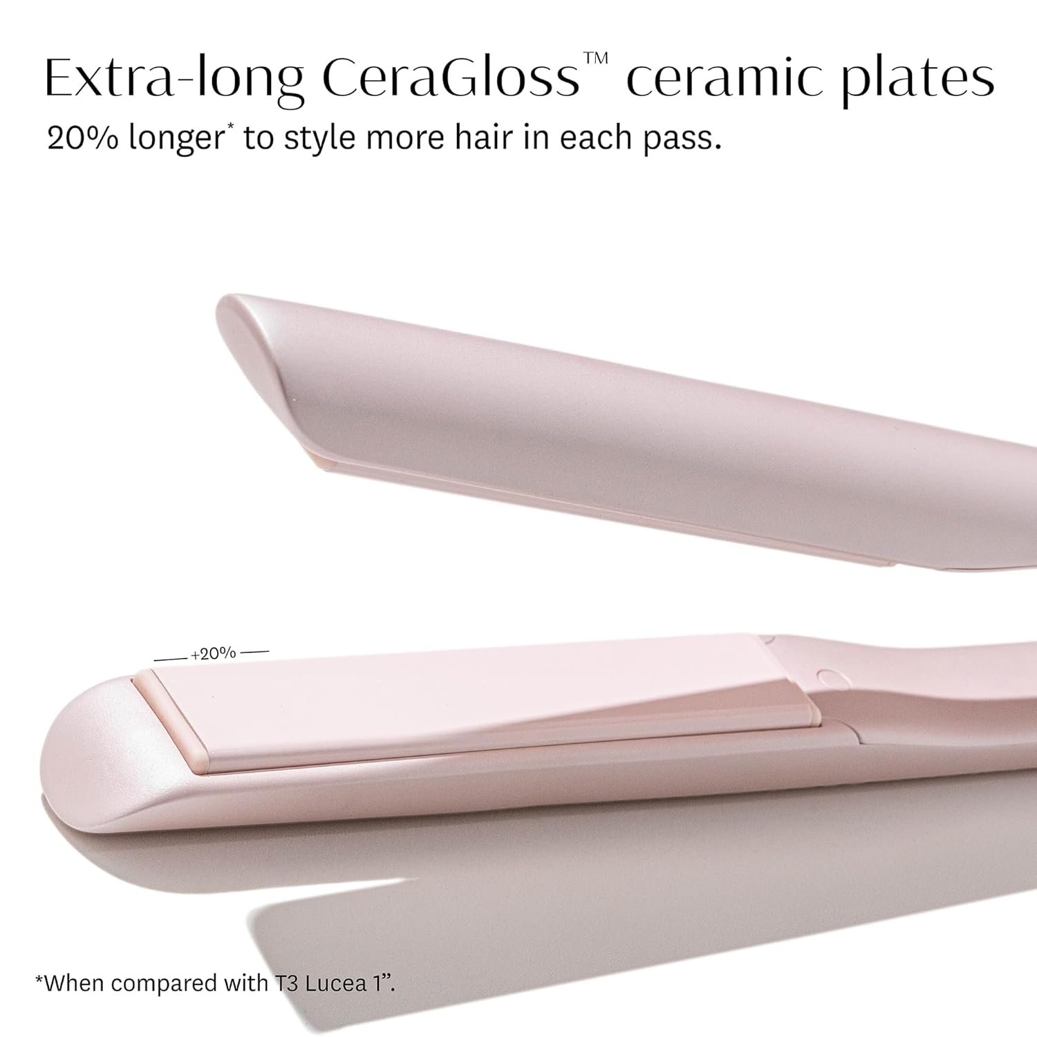 T3 SinglePass Smooth X Professional Flat Iron with Extra-Long Ceramic Plates for Faster Styling, 9 Heat Settings for All Hair Types, For Straightening, Curling, and Waving - Image 6