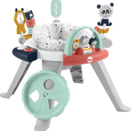 Fisher-Price Baby to Toddler Toy 3-in-1 Spin & Sort Activity Center and Play Table with 10+ Activities, Happy Dots