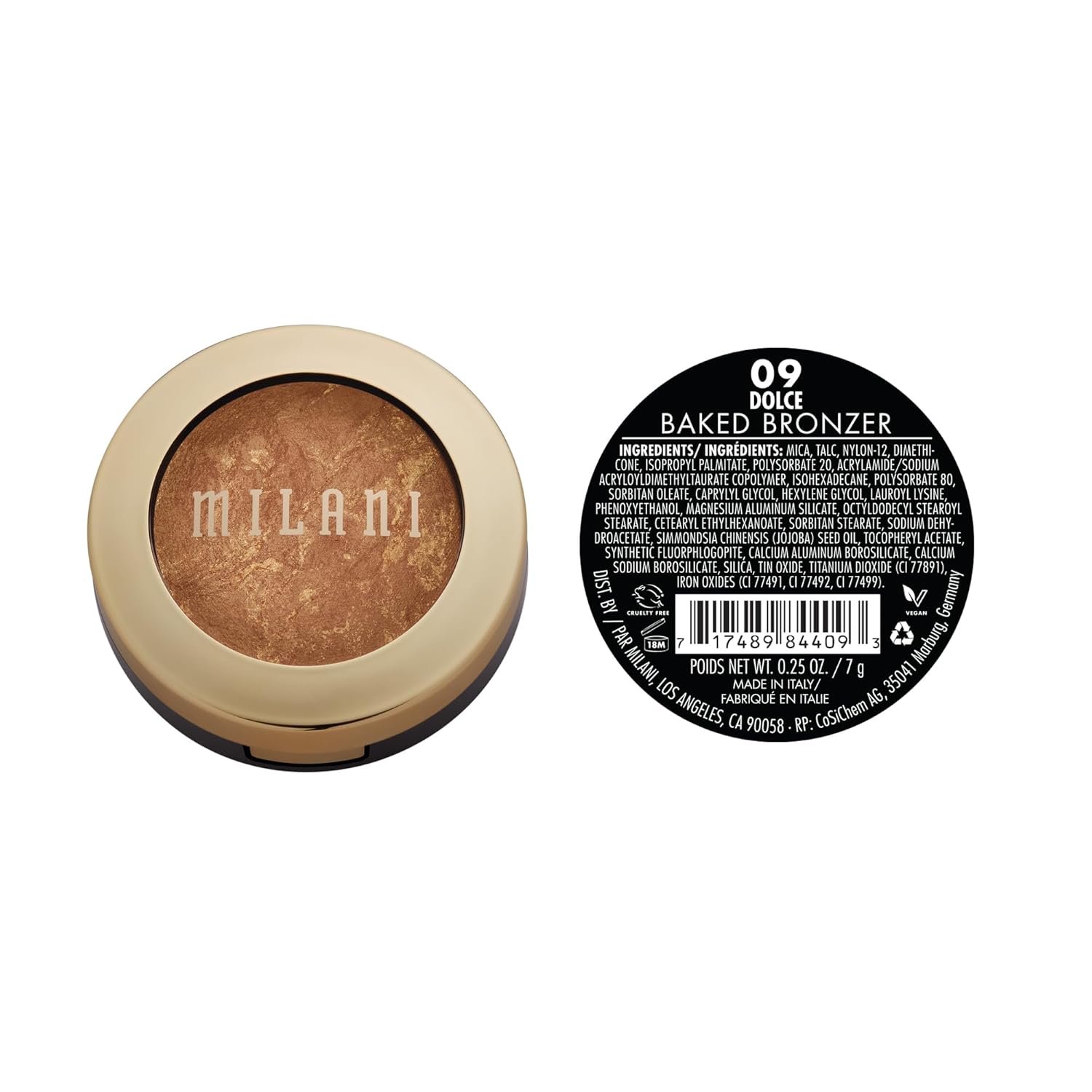 Milani Bronzer Powder - Baked Bronzer Made in Italy, Bronzing Shimmer Highlighter Makeup for Contour -Dolce - Image 2