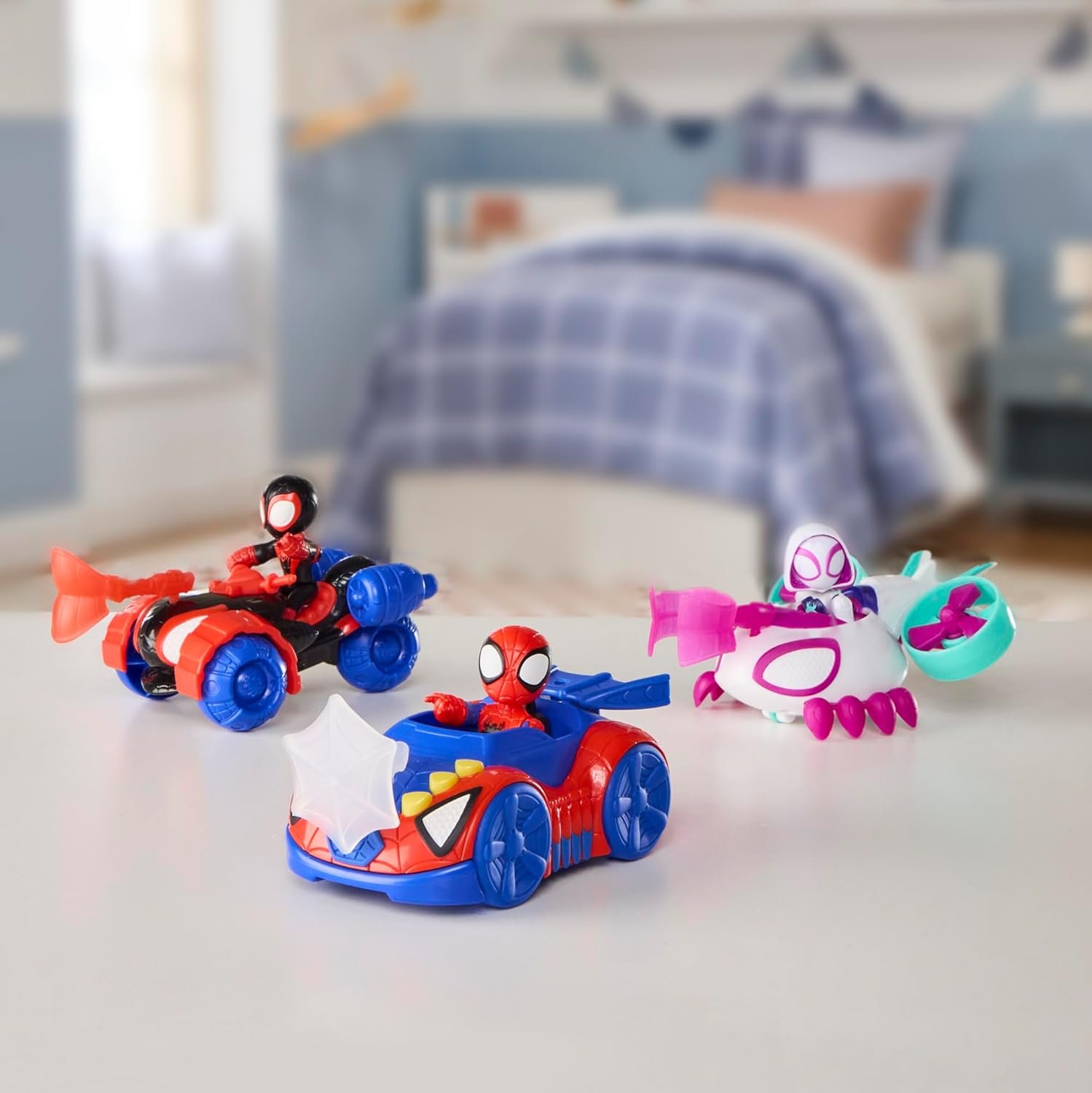 SPIDEY AND HIS AMAZING FRIENDS Marvel Spidey Web Crawler Toy Car with 3-Inch Action Figure & Accessory, Super Hero Toys, Kids Ages 3+ - Image 10