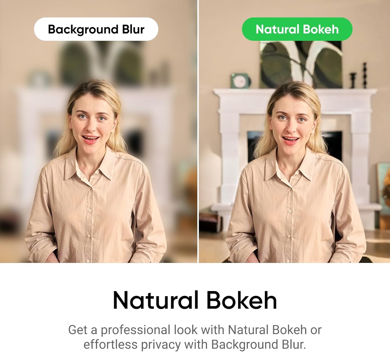 Insta360 Link 2C - 4K Webcam for PC/Mac, 1/2" Sensor, Auto Framing, HDR, AI Noise-Canceling Mic, Gesture Control for Streaming, Video Calls, Gaming, Works with Zoom, Teams, Black - Image 4