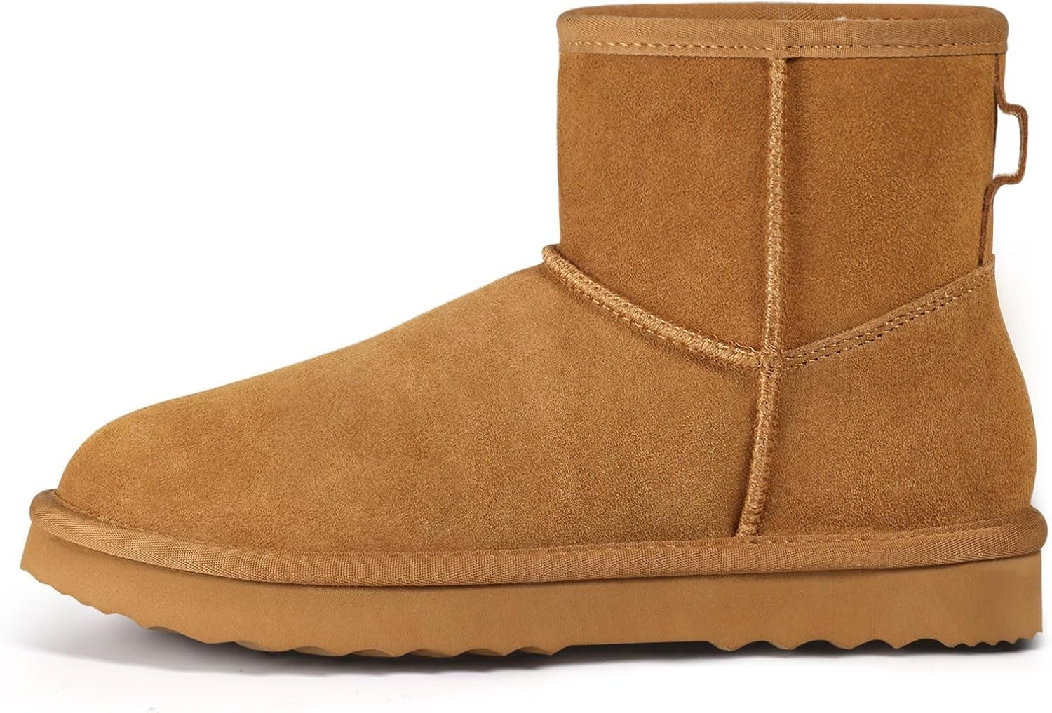 KIDMI Women's Classic Genuine Suede Mini Boots Fuzzy Snow Booties with Fur Lined - Image 3