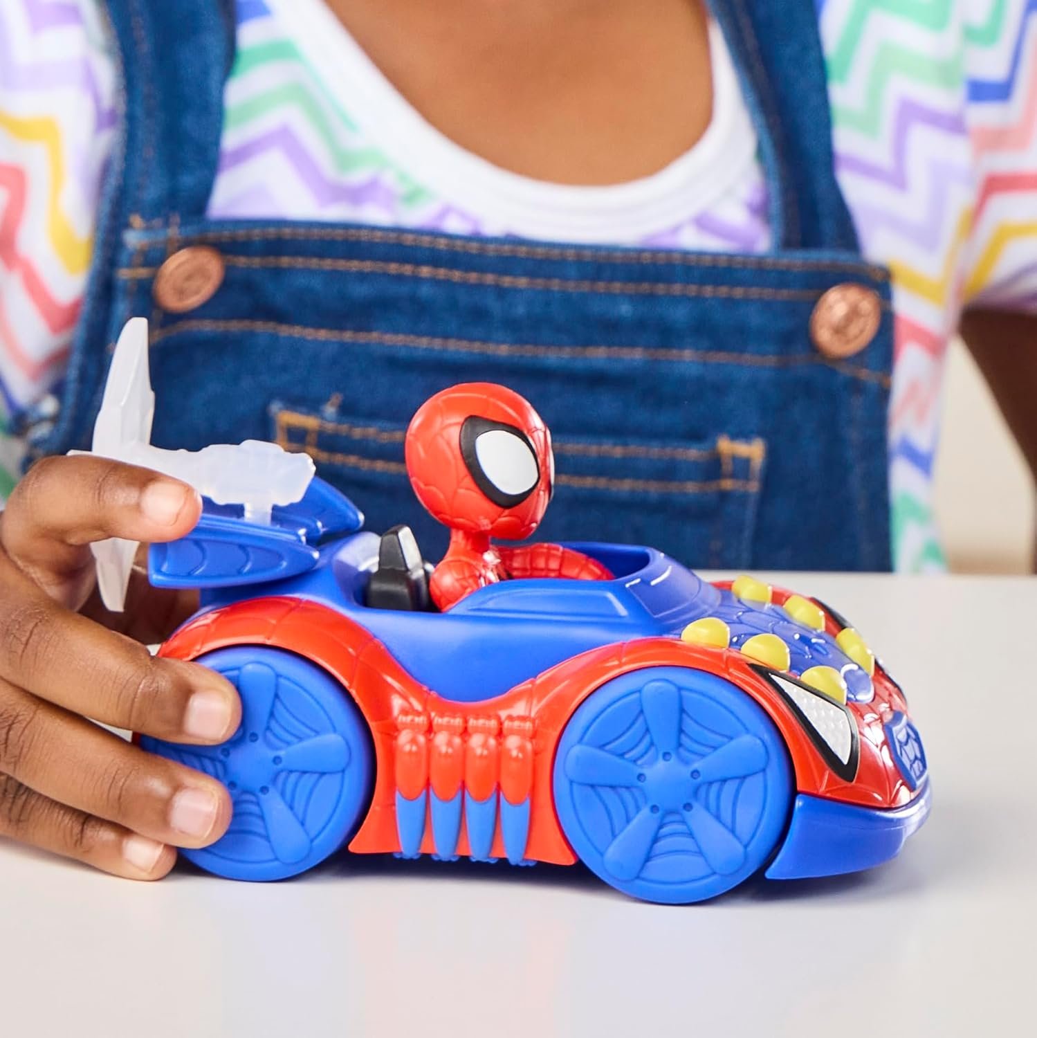 SPIDEY AND HIS AMAZING FRIENDS Marvel Spidey Web Crawler Toy Car with 3-Inch Action Figure & Accessory, Super Hero Toys, Kids Ages 3+ - Image 6