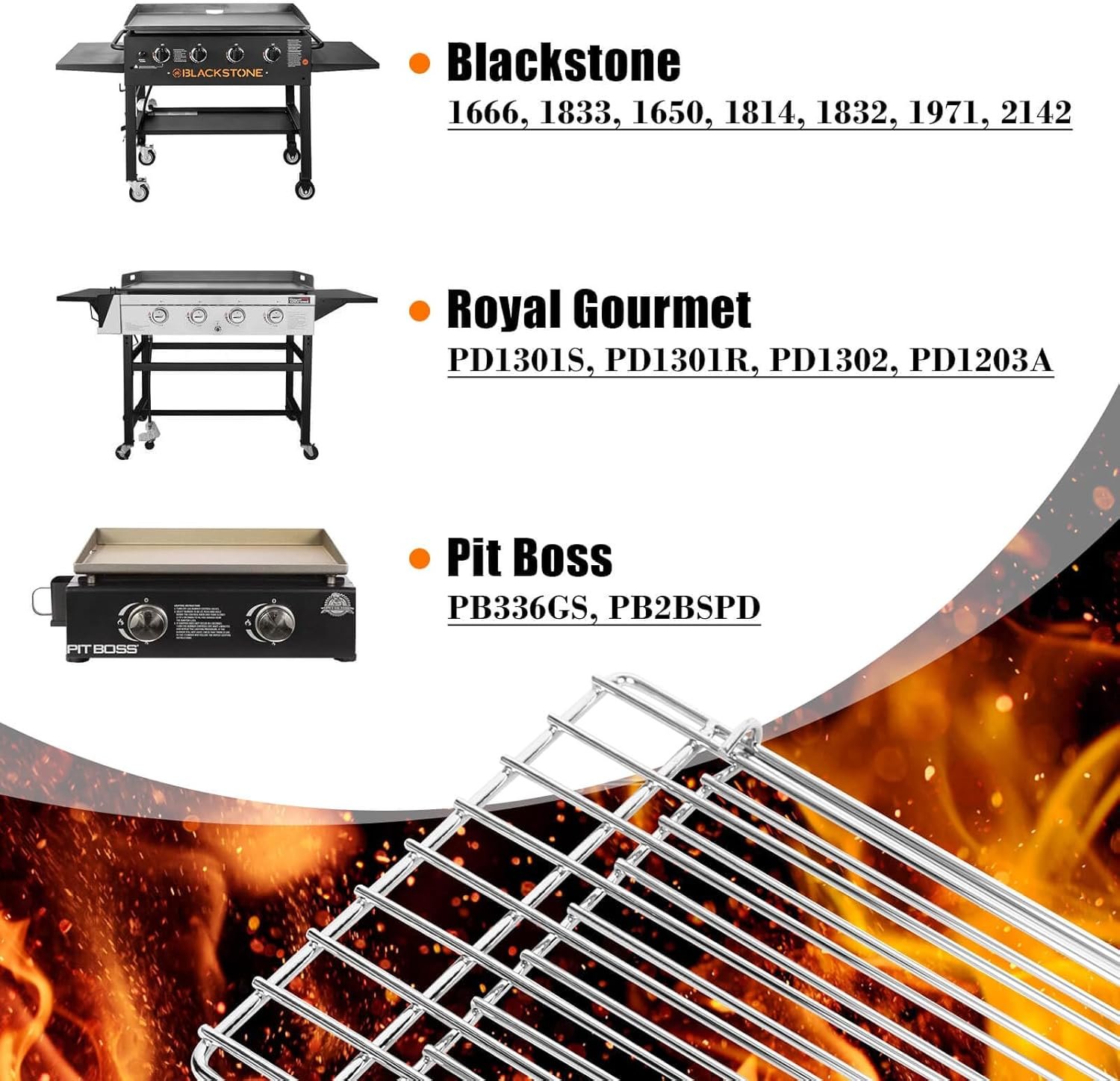 Warming Rack for Blackstone 17 & 22 inch Griddle, Foldable Blackstone Accessories, Adjustable Width 17 to 22 inches, Grill Warming Rack for Pit Boss and Royal Gourmet, Detachable, Stainless Steel - Image 3