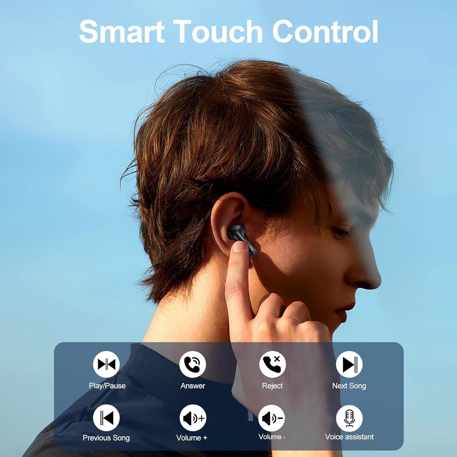 Blackview Wireless Earbuds, 2025 Bluetooth 5.3 Headphones, 56Hrs Hi-Fi Stereo Deep Bass Earphones with 4 ENC Noise Cancelling Mics, IPX7 Waterproof Ear Buds for iPhone Android Phones Laptop - Image 2