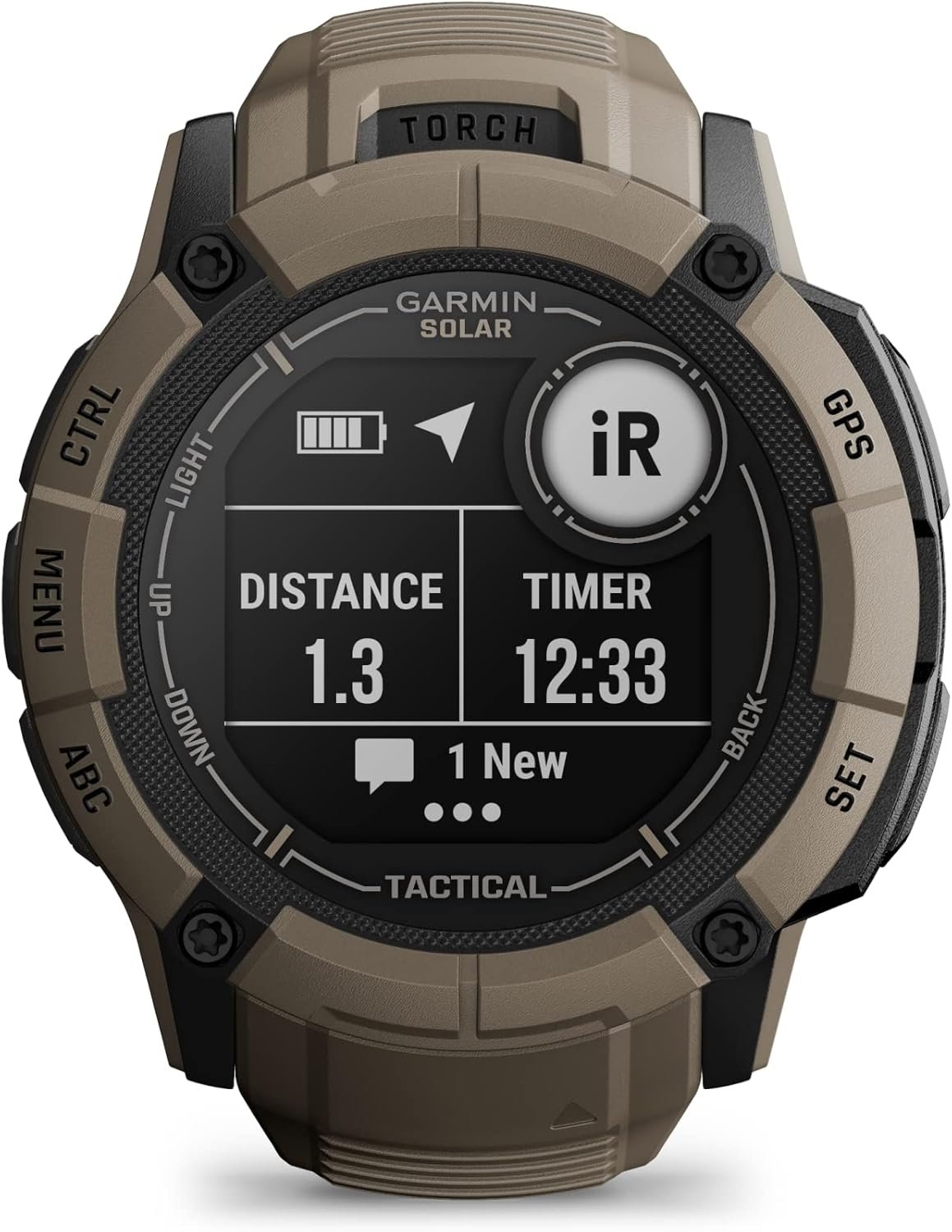 Garmin Instinct 2X Solar - Tactical Edition, Rugged GPS Smartwatch, Built-in Flashlight, Ballistics Calculator, Solar Charging Capability, Coyote Tan - Image 3