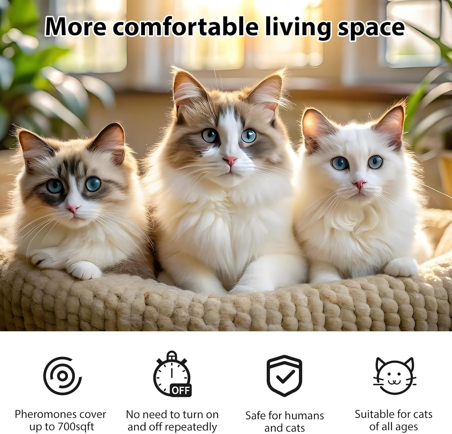 ZHANGK Cat Pheromones Calming Diffuser 3 Pack - Image 7