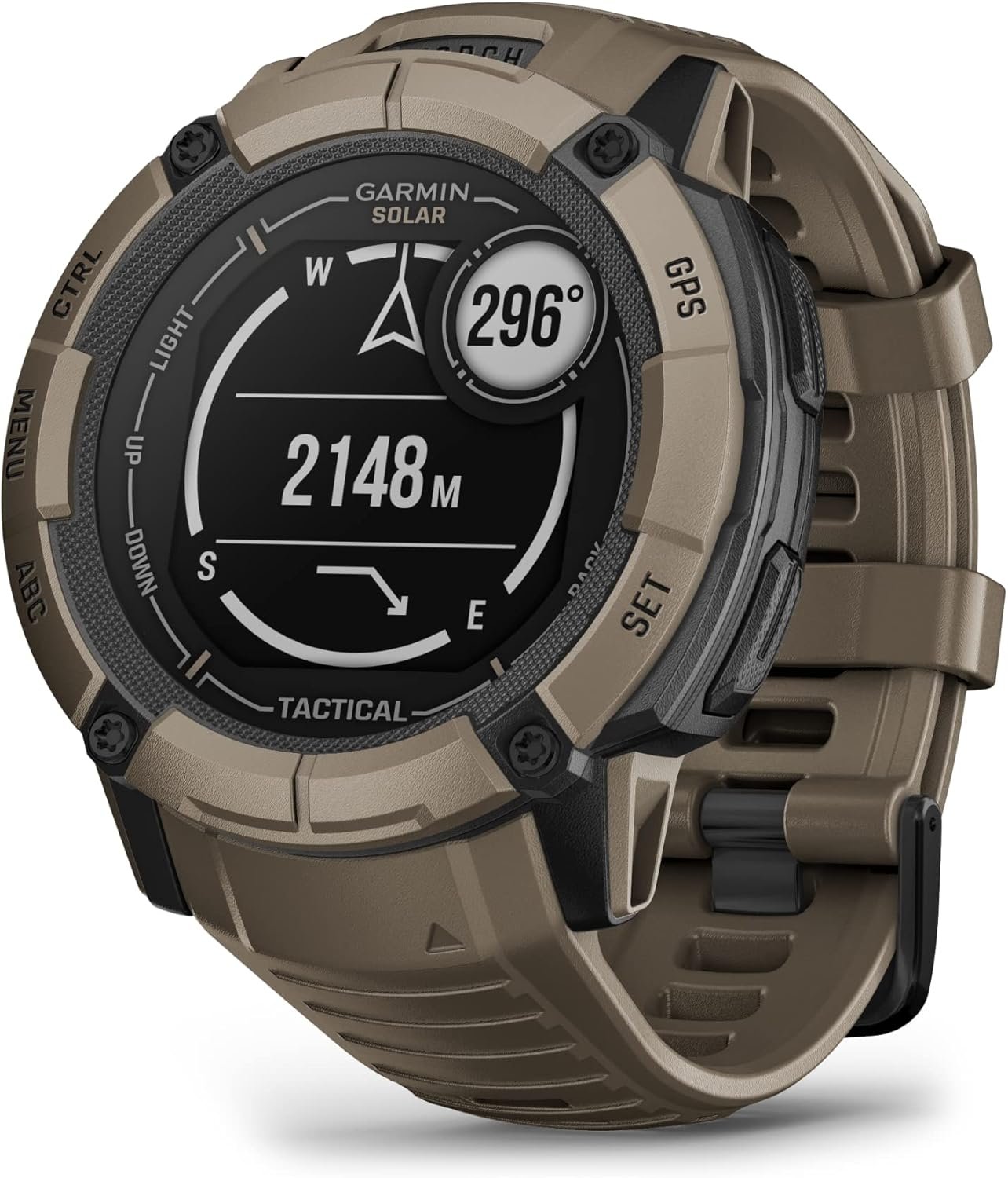 Garmin Instinct 2X Solar - Tactical Edition, Rugged GPS Smartwatch, Built-in Flashlight, Ballistics Calculator, Solar Charging Capability, Coyote Tan - Image 2