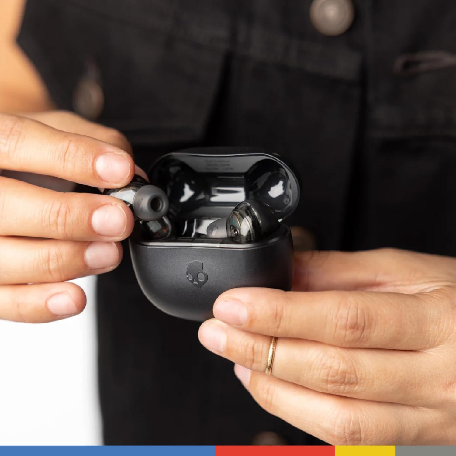 Skullcandy Rail ANC Wireless Earbuds, Bluetooth Headphones, Active Noise Cancelling, Up to 38 Hours Battery, Microphone for iPhone Android, Customizable via Skull-iQ App - True Black - Image 6