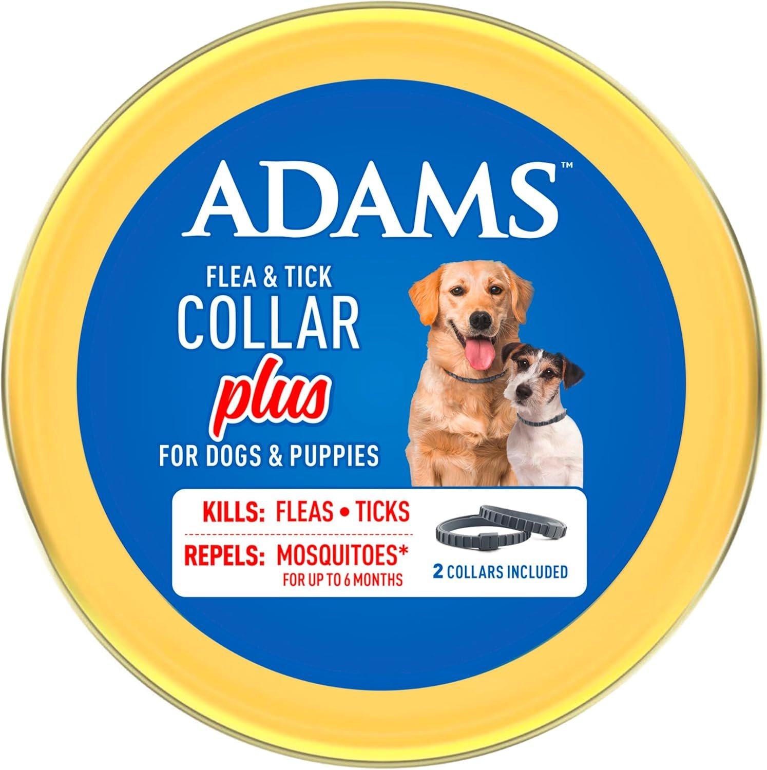 ADAMS Flea & Tick Collar Plus for Dogs & Puppies, 2 Pack, 12 Month Protection, Adjustable One Size, Kills Fleas, Ticks & Repels Mosquitoes, Excluding California - Image 10
