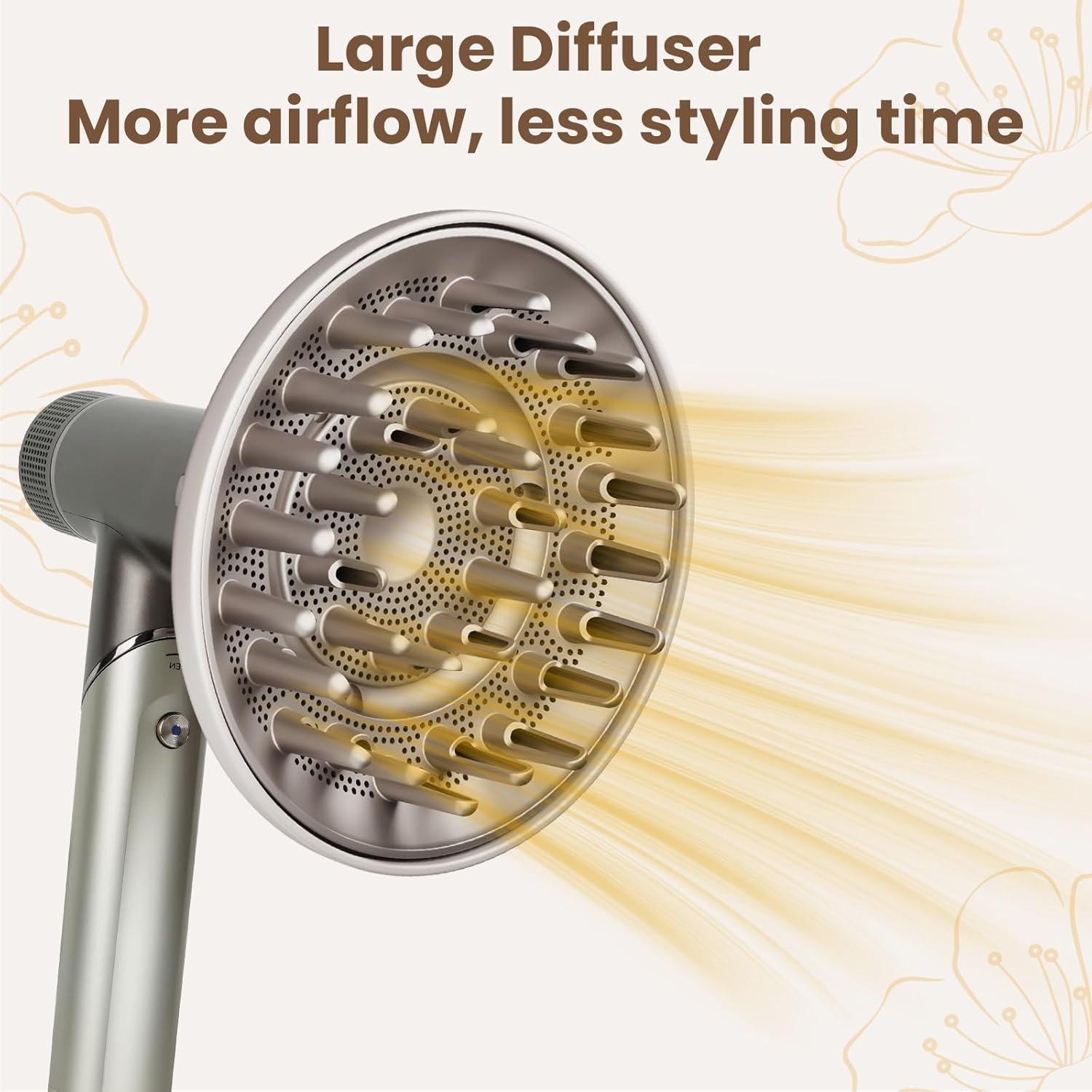 AFDD Large Hair Dryer Diffuser Attachment for Shark SpeedStyle, for Shark Speed Style Pro/Pro Flex Hair Dryer, Upgraded Bigger Diffuser for Fast Drying Curl Definition Wavy Curly Coily Hair - Image 6
