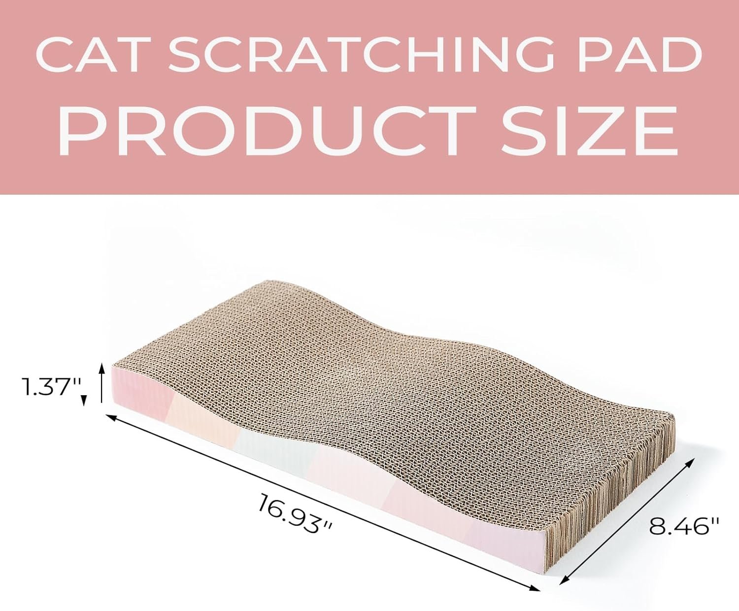 Cat Scratching Board cat Scratcher Cat Scratch Pad Cardboard cat scratchers for Indoor Cats Reversible Large Wide Corrugated with Catnip(2pcs) - Image 2