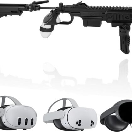 Vr Gun Stock for Quest 3 Quest 3s Quest pro-Controller Accessories for fps gameing,Adjustable & Foldable Design,Quick-Load System, Real-Time Reticle Sync，NylonConstruction-Right Hand