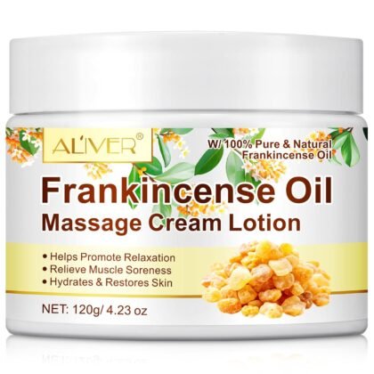 Frankincense Balm for Anti-Aging, Muscle Massage – Deep Moisturizing Cream for Dry Cracked Skin – Face Body Skincare for Men and Women – 2oz Natural Balm