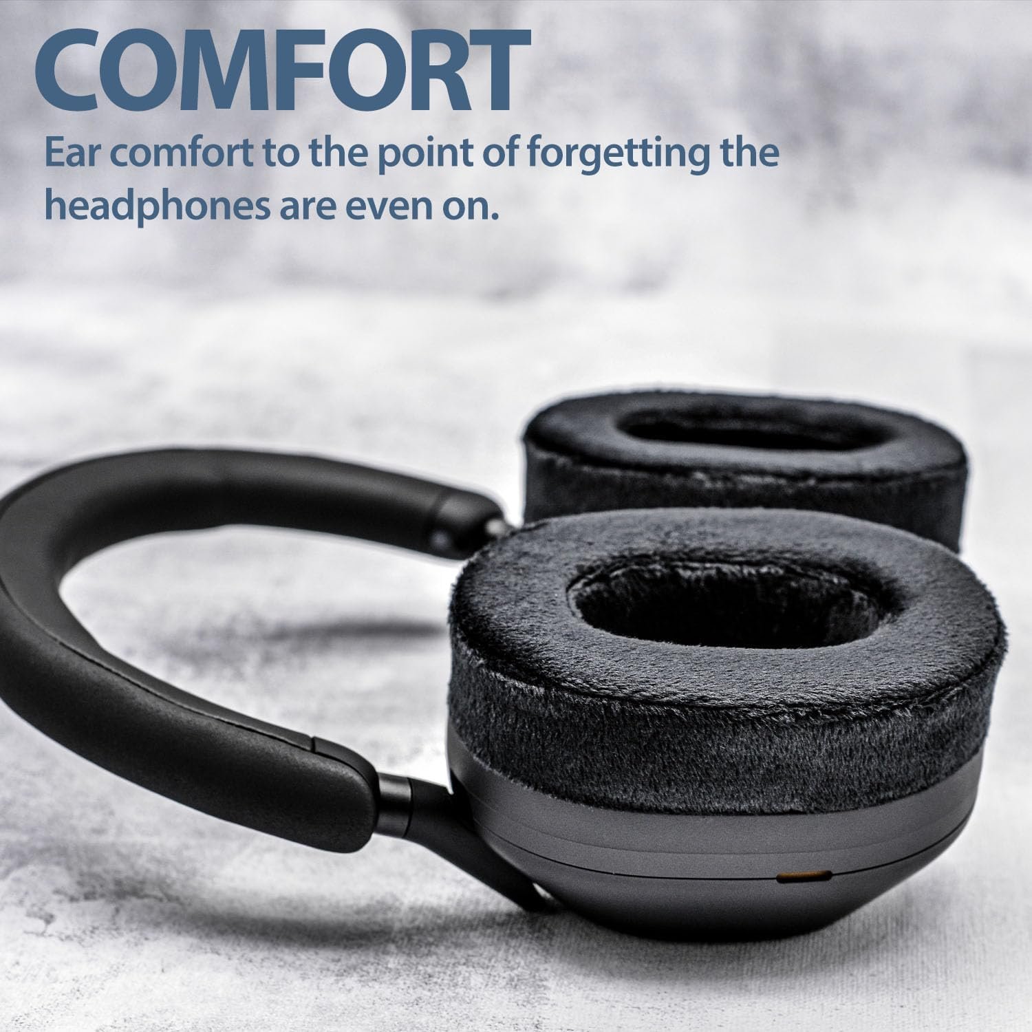 WH 1000XM5 Earpads for WH-1000XM5 (WH1000XM5) by TRANSTEK, Replacement Ear Pads Cushions with High-Density Noise Isolation Foam, Added Thickness-Velour - Image 6