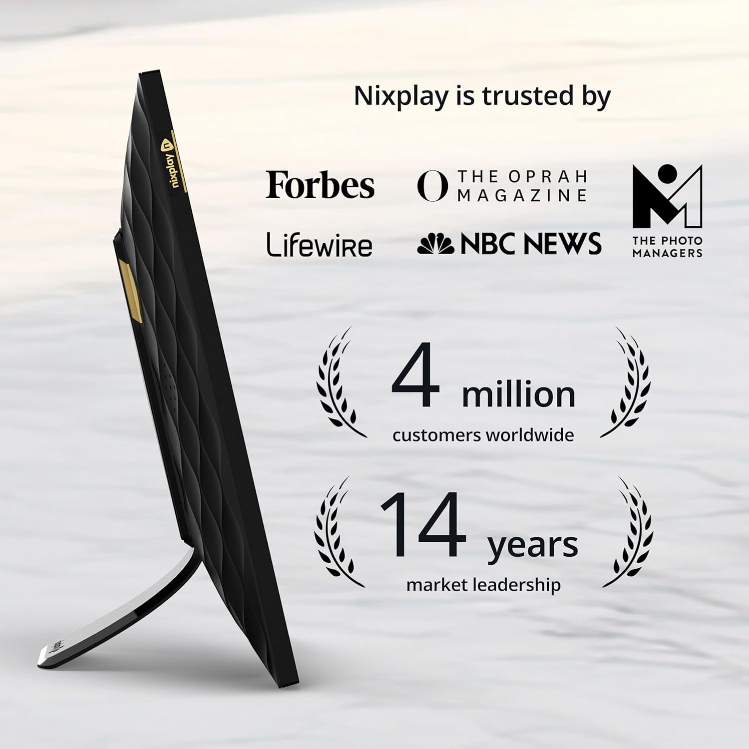 Nixplay WiFi 10.1" Touch Screen Digital Picture Frame I Easy Set Up I Create Family Shared Playlists I Perfect Digital Picture Frame for Gifting I Securely Share Photos/Videos via Email or App - Image 4