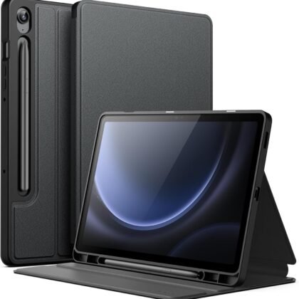 JETech Case for Samsung Galaxy Tab S10 Lite / S10 FE / S9 FE 10.9-Inch with S Pen Holder, Slim Folio Stand Protective Tablet Cover, Multi-Angle Viewing (Black)