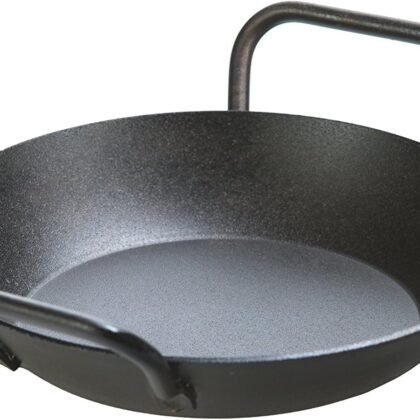 Lodge Pre-Seasoned Carbon Steel Skillet - Dual Assist Handle - Use in the Oven, on the Stove, on the Grill, or Over a Campfire - 8 Inch