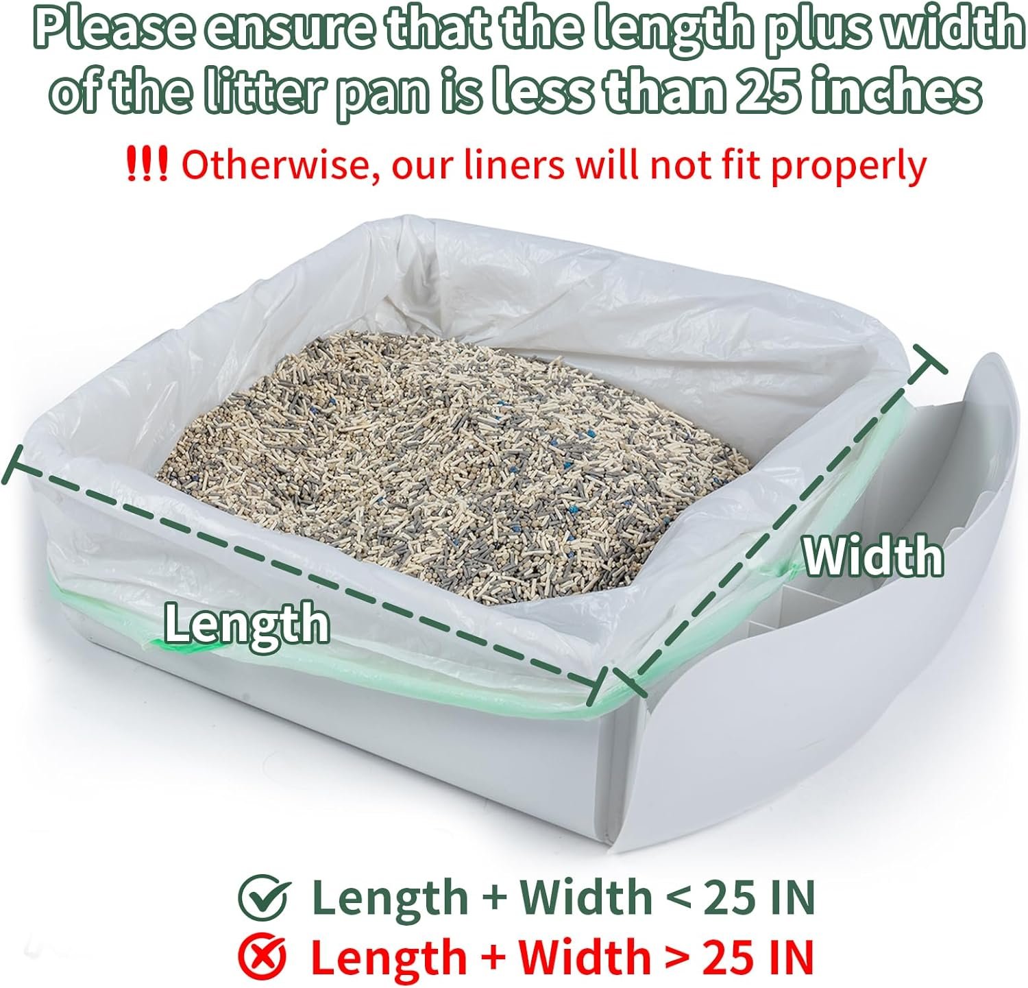 ANWA 40 Count Cat Litter Box Liners for Automatic Cat Litter Box and Litter Box Robot 4/3, Heavy-Duty, Extra Thick - Image 2