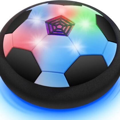 Toyk Boy Toys - LED Hover Soccer Ball - Air Power Training Ball Playing Football Indoor Outdoor Game - Birthday Gifts for Kids, Age 3 4 5 6 7 8-12 Year Old Boys - Soccer