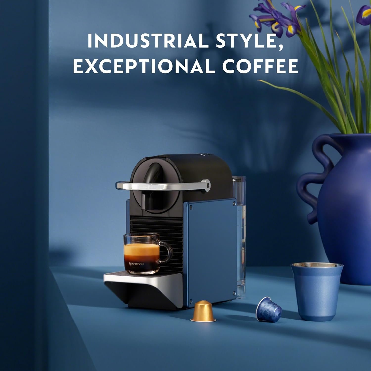 Nespresso Pixie Espresso Machine by De'Longhi, Dark Blue - Image 5