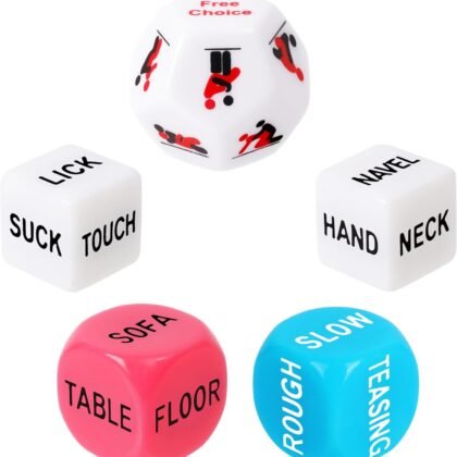 Romantic Naughty Dice Set for Adults Games, Date Night Dice Couples Gift, Fun Night Dating Games for Adult, Love Dice, Valentines Day Gifts for Her Him Men Women Anniversary Couples 6YTA12