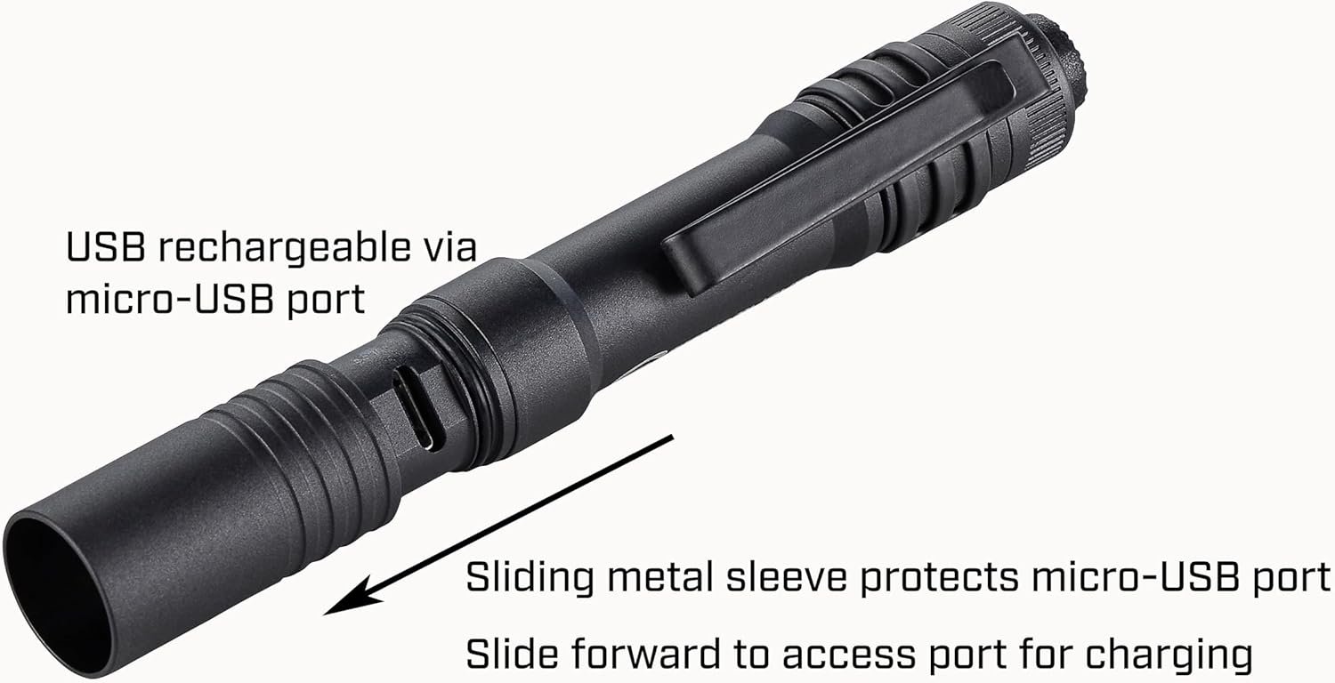 Streamlight 66608 MicroStream 250-Lumen EDC Ultra-Compact Flashlight with USB Rechargeable Battery, Clear Retail Packaging, Coyote - Image 4