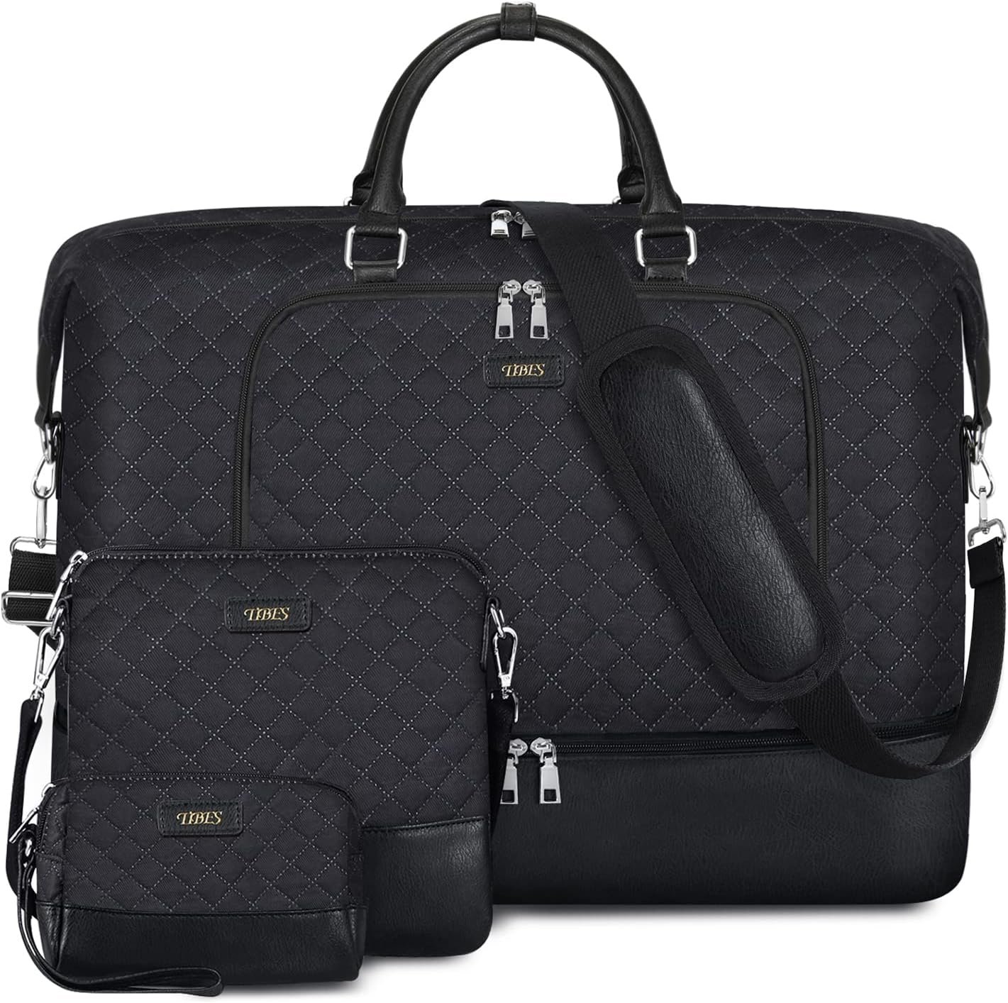 Travel Weekender Bag for Women, Overnight Bag with Shoe Compartment Oversized Travel Duffel Bag Carry On Tote 21" - Image 7