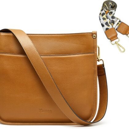 Kattee Leather Crossbody Bags for Women, Fashion Shoulder Purse, Hobo Handbags with Adjustable Strap