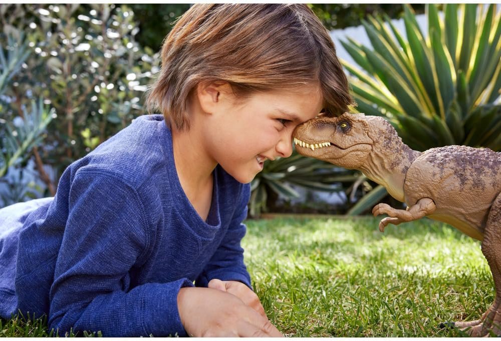 Mattel Jurassic World Chaos Theory All-Out Attack Tyrannosaurus Rex Dinosaur Action Figure Toy, T. rex with Rampage Attack, Chomp & Roar & Evolved Spikes, Digital Play - Image 2