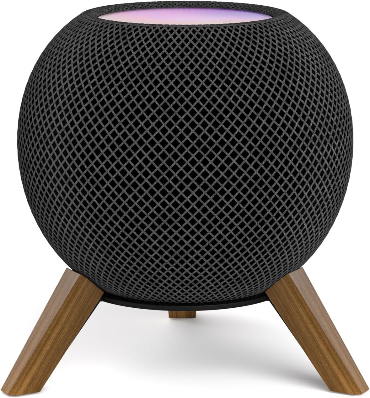 Wooden Desktop Speaker Stand for HomePod Mini Stand - Wood Tripod Desk Speaker Stand for Home Pod Mini Table Stand Holder for Decoration and Space Saving, 1 Pack