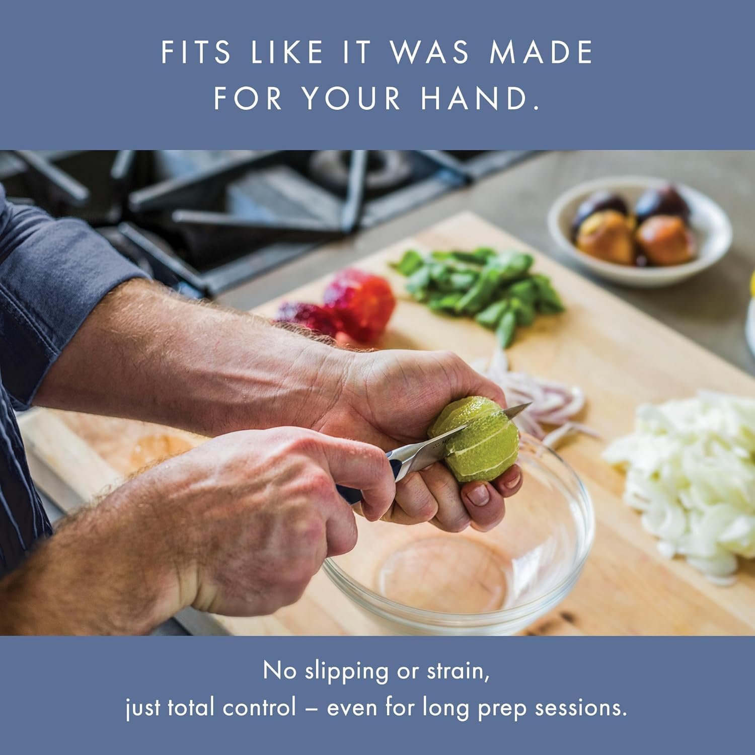 Misen Paring Knife – Precision Kitchen Knife with High-Carbon Stainless Steel Blade – Ergonomic Handle for Peeling, Trimming, and Slicing – Lightweight, Versatile Tool for All Culinary Tasks - Blue - Image 4