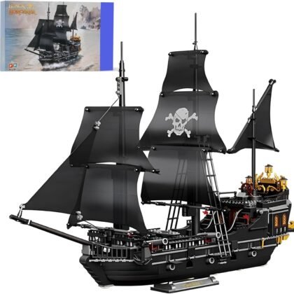 1424PCS Pirate Ship Building Blocks Toys,Creator Architecture CorsairBuilding Set(Not Compatible with Lego Pirates of The Caribbean), Wonderful Choice for 6+ Boys, Girls or Adults