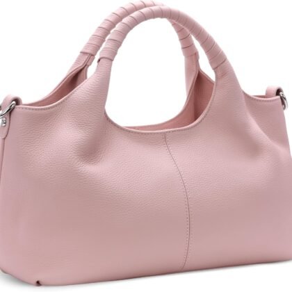 Iswee Genuine Leather Shoulder Bags Purses and Handbags for Women Satchel Designer Cross Body Hobo Medium Size Tote